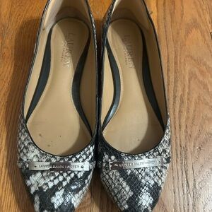 Lauren Ralph Lauren Snakeskin Pattern Flats